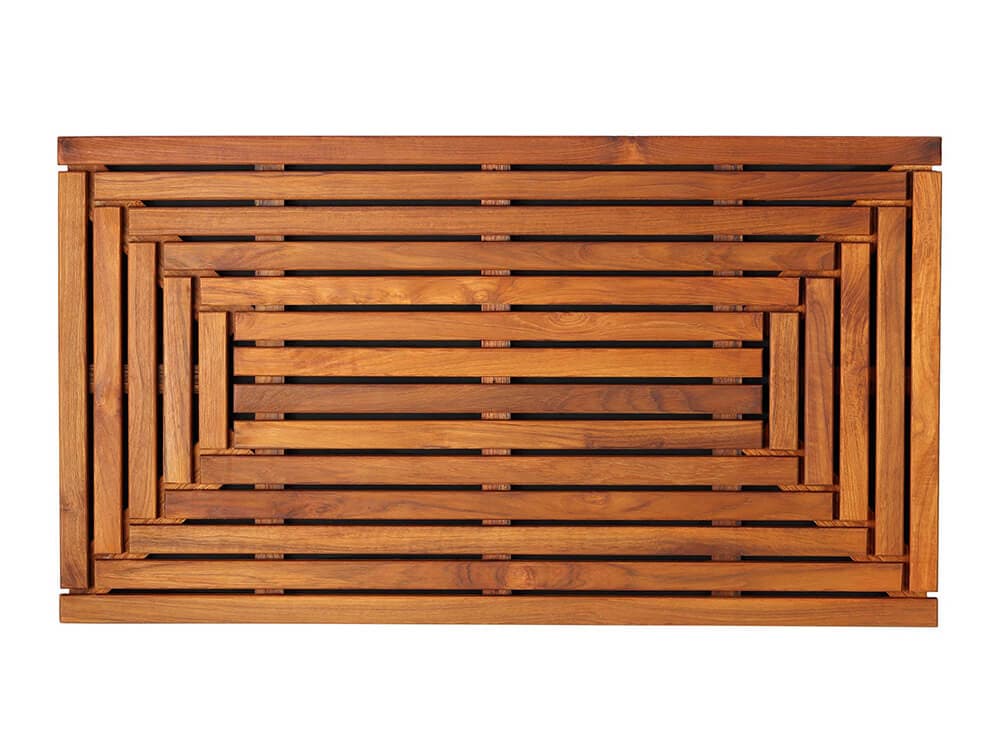 Borderless Teak Bath Mat by Bare Decor